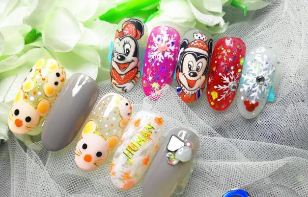 麗竹美甲學(xué)?！笆蟆毕抵黝}作品