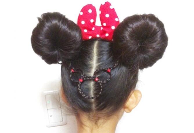 “米奇”迪士尼編發(fā)造型，南寧網(wǎng)紅美發(fā)學(xué)校分享