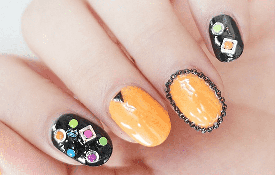 南寧美甲學校：夏季復(fù)古橘美甲教程