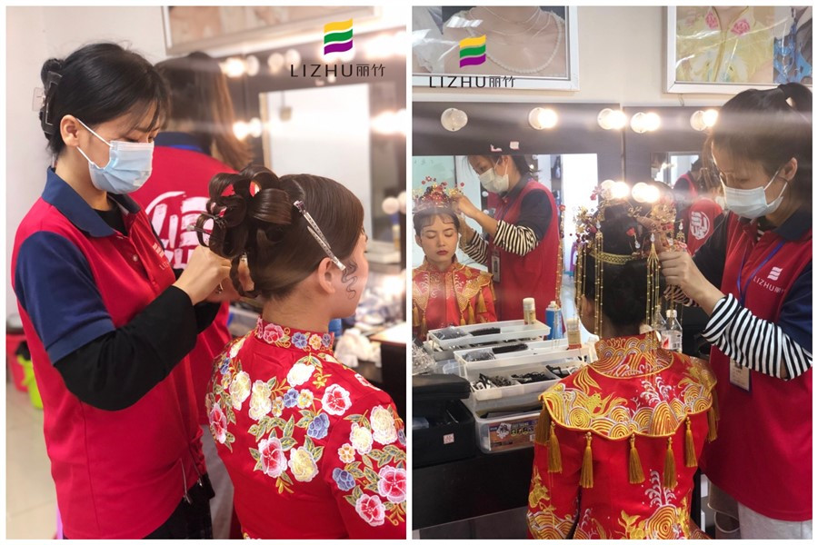 南寧化妝課堂：中式婚禮發(fā)型練習