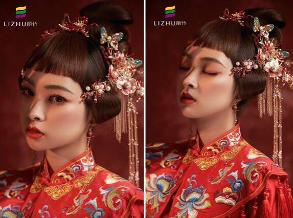 中式秀禾新娘，廣西正規(guī)化妝培訓大放國風魅力
