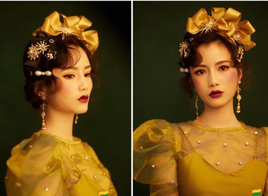 廣西彩妝學(xué)校作品：油畫妝容造型