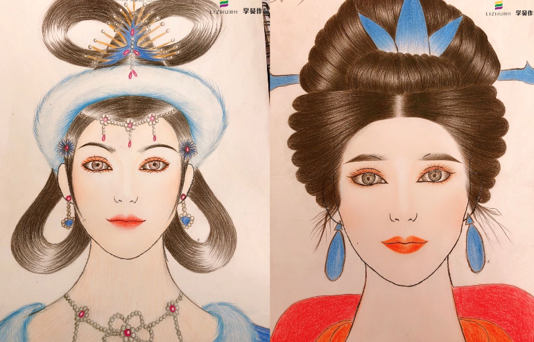 想學(xué)這些紙妝美人圖，快來(lái)廣西化妝培訓(xùn)學(xué)校