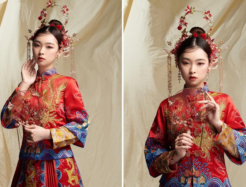 中式秀禾新娘，展示廣西彩妝培訓(xùn)學(xué)校實(shí)力