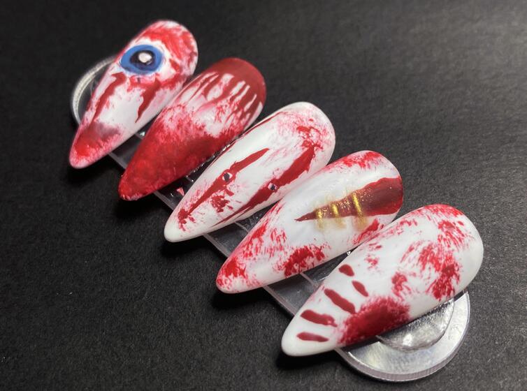 爆款萬圣節(jié)美甲，廣西美甲培訓班分享