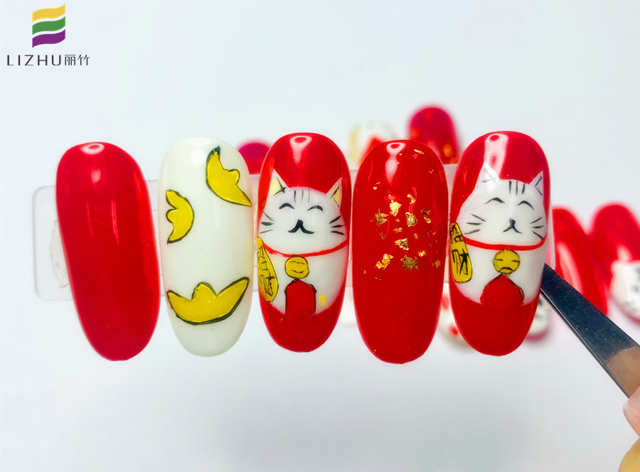 新年美甲，南寧專業(yè)美甲學(xué)校作品