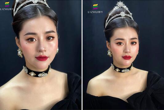 韓系名媛造型 ，南寧網(wǎng)紅化妝培訓(xùn)作品