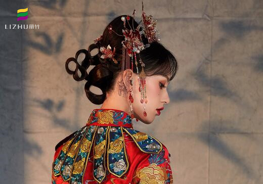 中式秀禾編發(fā)造型，麗竹時(shí)尚造型班作品