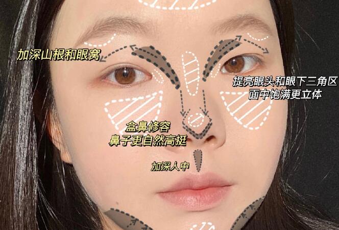 不同臉型修容教程，廣西彩妝師學(xué)習(xí)分享