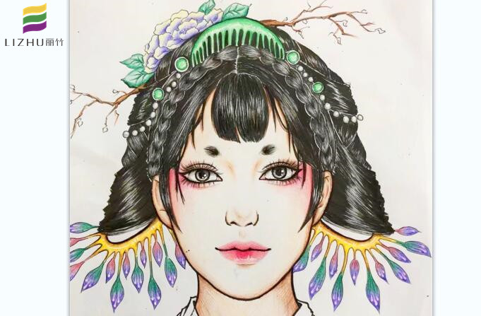 紙上美人圖作品，南寧化妝學校一對一教學