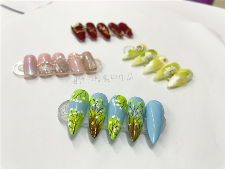 夏日美甲圖片顯白氣質(zhì)2022，南寧美甲培訓(xùn)專業(yè)作品