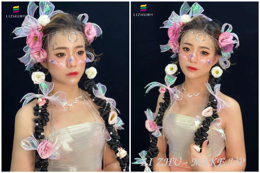 哈尼甜心風(fēng)造型，南寧創(chuàng)意彩妝學(xué)校作品