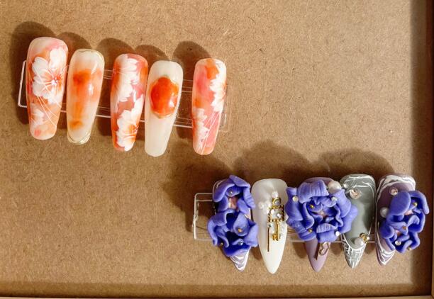 零基礎可以學美甲嗎？來看廣西美甲基礎班彩繪美甲作品