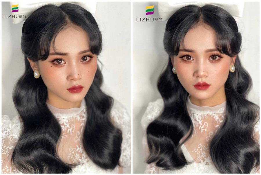 甜美裸妝新娘造型，廣西彩妝造型學校新娘作品