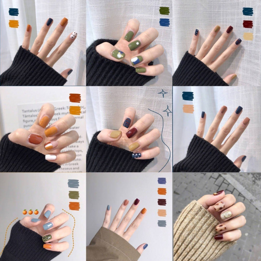 大地色美甲合輯，南寧美甲學(xué)校網(wǎng)紅熱情推薦