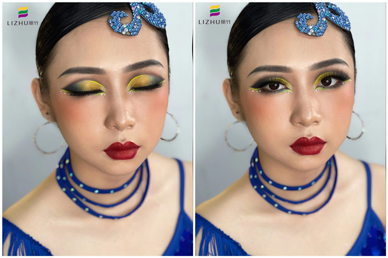 拉丁舞造型，南寧彩妝學(xué)校舞臺(tái)妝作品