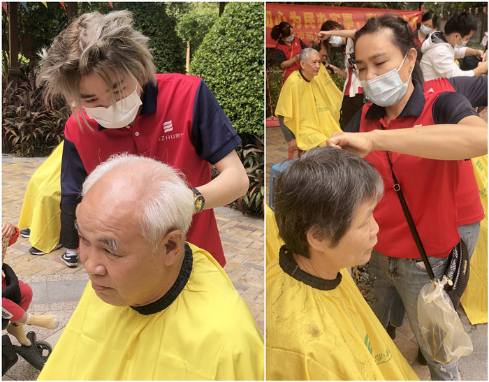 南寧美發(fā)班戶外實(shí)操：公益理發(fā)活動(dòng)