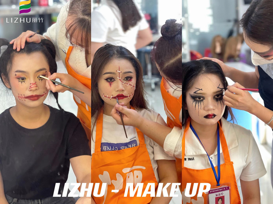 萬圣節(jié)妝容，廣西化妝培訓(xùn)創(chuàng)意妝作品