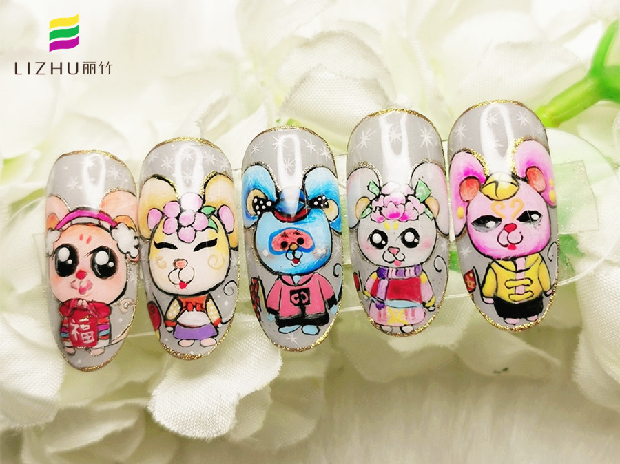 卡通美甲作品展實(shí)力，告訴你廣西美甲培訓(xùn)學(xué)校學(xué)多久？