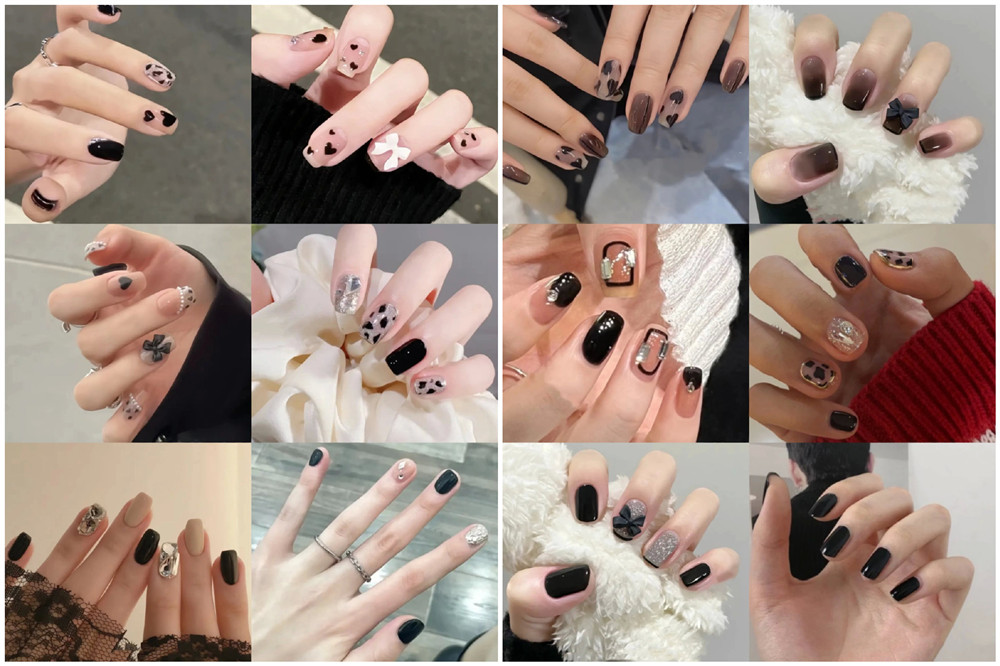 酷顯白黑色美甲，廣西培訓(xùn)美甲師分享