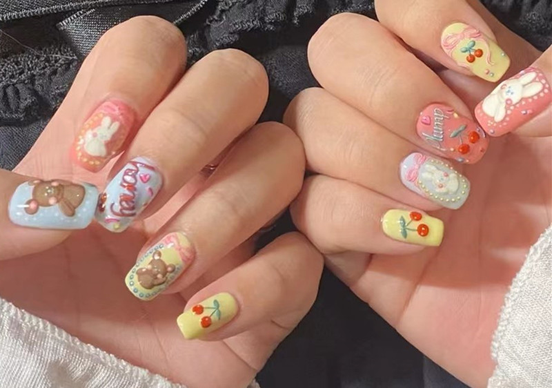 法式櫻桃美甲，南寧美甲進修造型培訓(xùn)