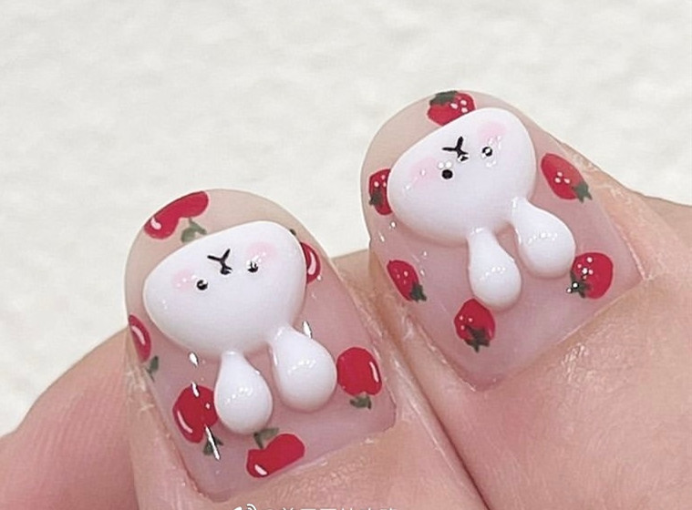 卡通立體美甲，學(xué)美甲到廣西麗竹學(xué)校