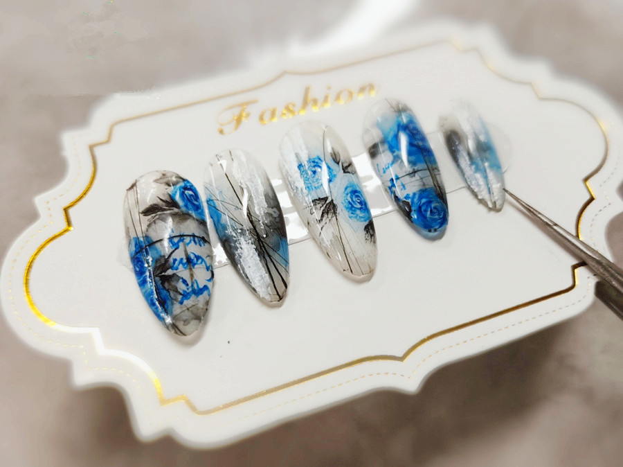 南寧市學(xué)美甲---水彩玫瑰美甲