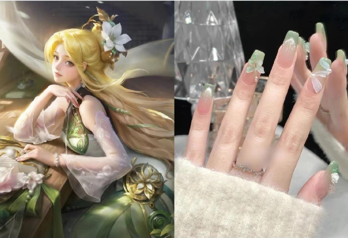 《榮耀》皮膚美甲，廣西美甲造型學(xué)校力推