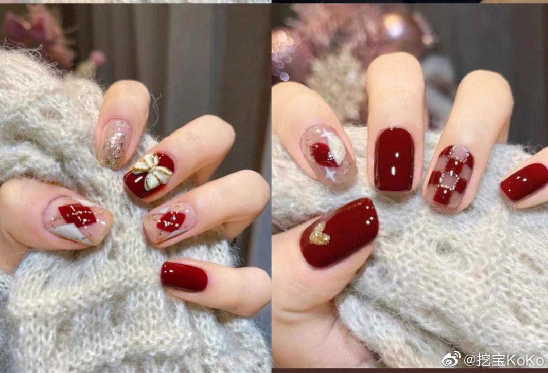 紅色美甲推薦，廣西學(xué)美甲手藝