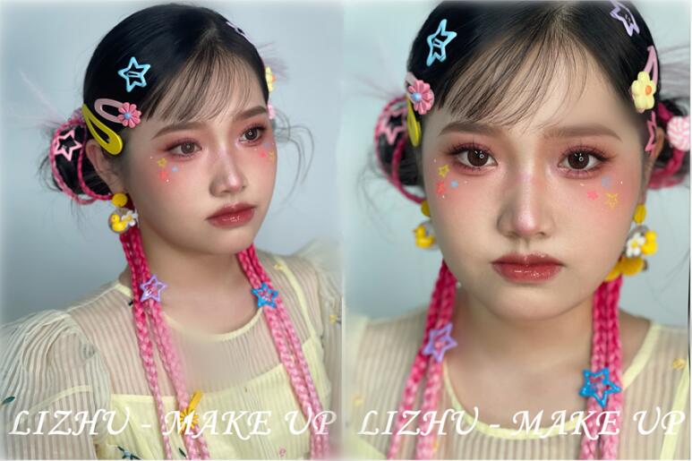 多巴胺妝容造型，廣西化妝彩妝培訓(xùn)作品