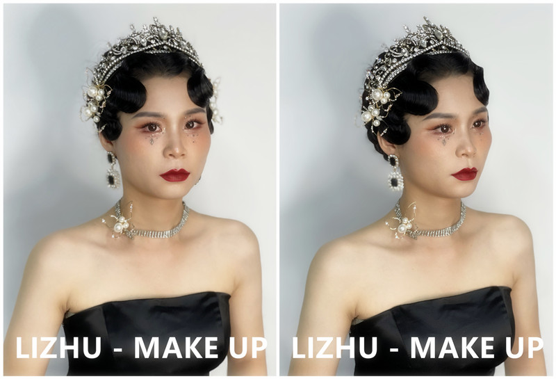 復(fù)古手推波造型，廣西新娘寫真培訓(xùn)