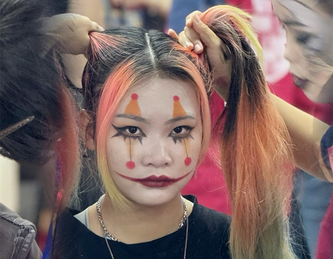 萬圣節(jié)妝容圖片，南寧化妝彩妝造型培訓(xùn)學(xué)校作品