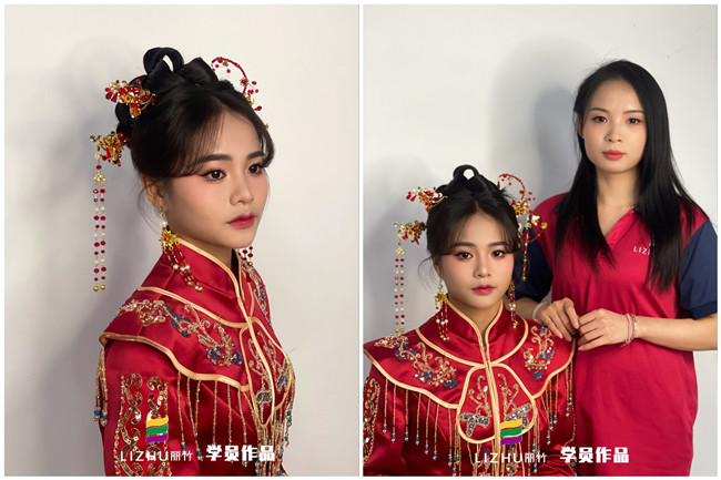 新中式新娘，實(shí)力演繹廣西學(xué)化妝去哪里？
