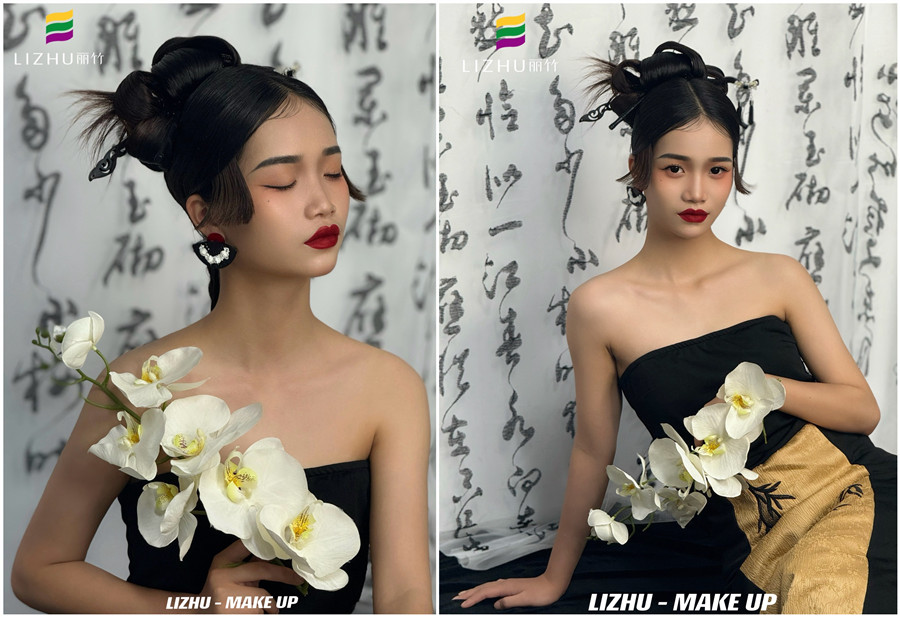 新中式國風(fēng)造型，南寧人物寫真化妝學(xué)校作品