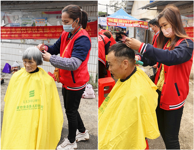 不懼寒冷！南寧美發(fā)職業(yè)技術(shù)學(xué)校志愿者進(jìn)行外出實(shí)踐