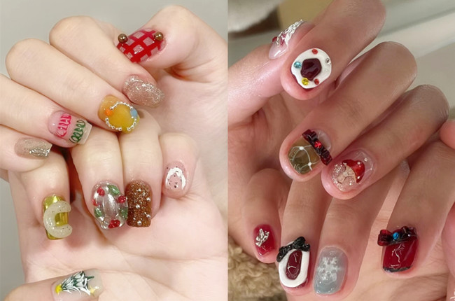 網(wǎng)紅圣誕美甲圖片，南寧美甲師傾情推薦