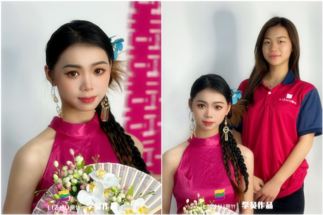 新中式晨袍造型，廣西學(xué)化妝高彩培訓(xùn)作品