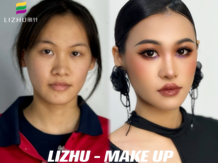 素人改造，南寧化妝培訓(xùn)學校課堂手法示范