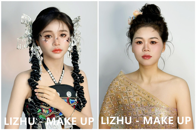 民族風(fēng)造型，廣西化妝形象學(xué)校作品