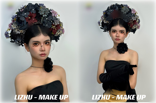 新中式簪花造型，用作品告訴你南寧化妝培訓(xùn)哪家實(shí)力強(qiáng)