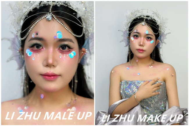 人魚精靈公主造型，南寧人物化妝培訓(xùn)