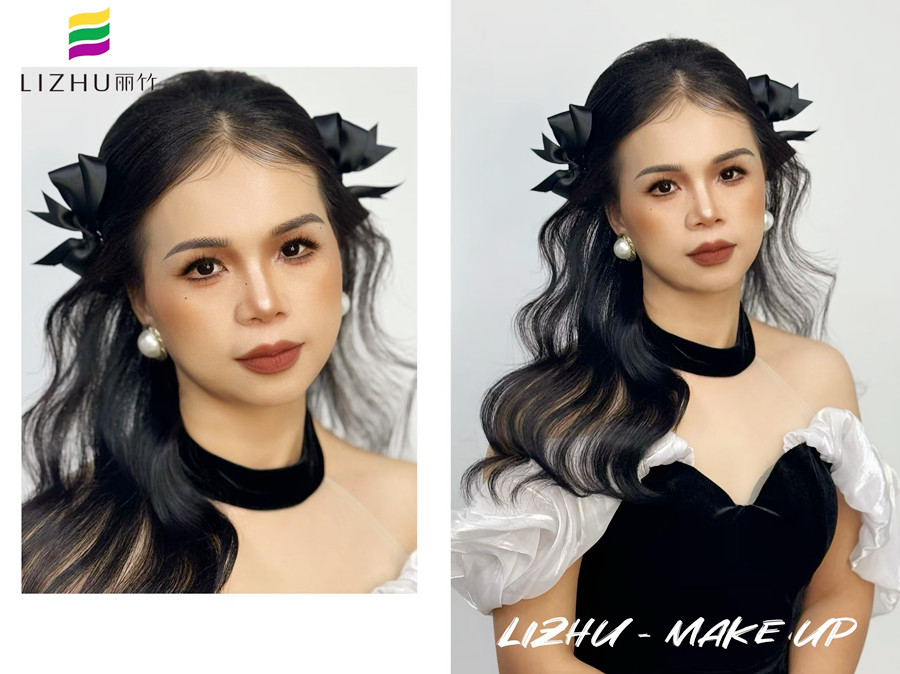 甜美輕泰造型，廣西造型寫真化妝課程作品