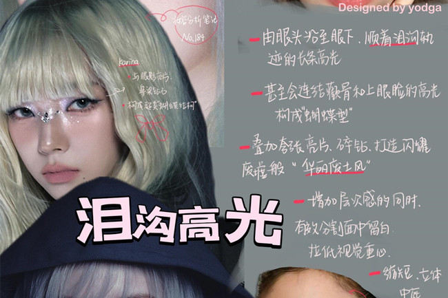 韓國(guó)蕞流行的高光打法教程，廣西彩妝美妝師分享