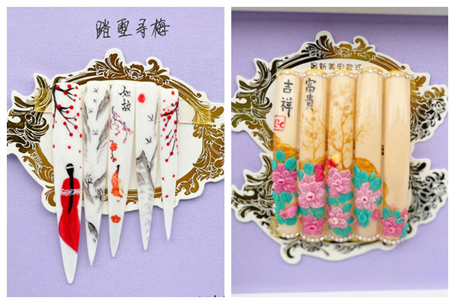 適合新年的國風(fēng)美甲，廣西職業(yè)教育學(xué)員作品展示