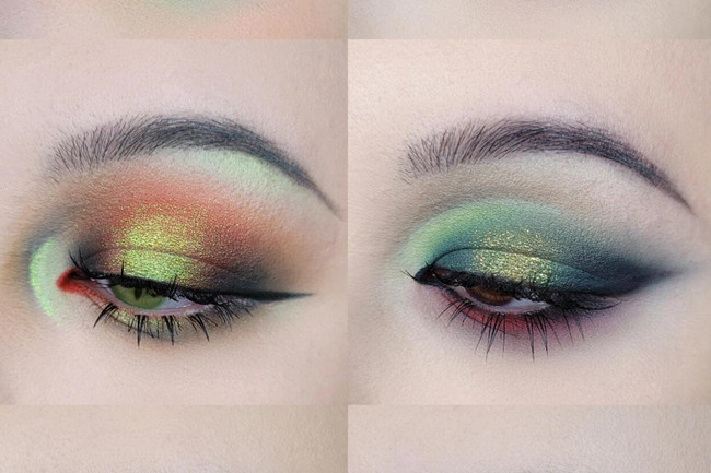 彩色煙熏截斷眼妝，零基礎(chǔ)學(xué)眼妝