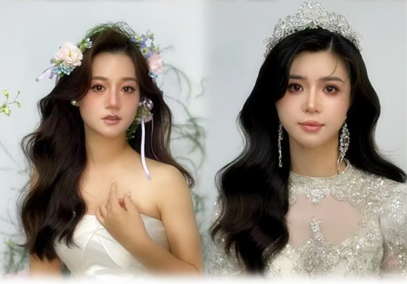 學(xué)員披發(fā)造型合集，廣西化妝彩妝培訓(xùn)進(jìn)修作品