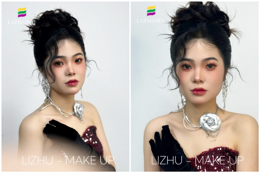  千金禮服造型，廣西學(xué)彩妝造型影樓作品