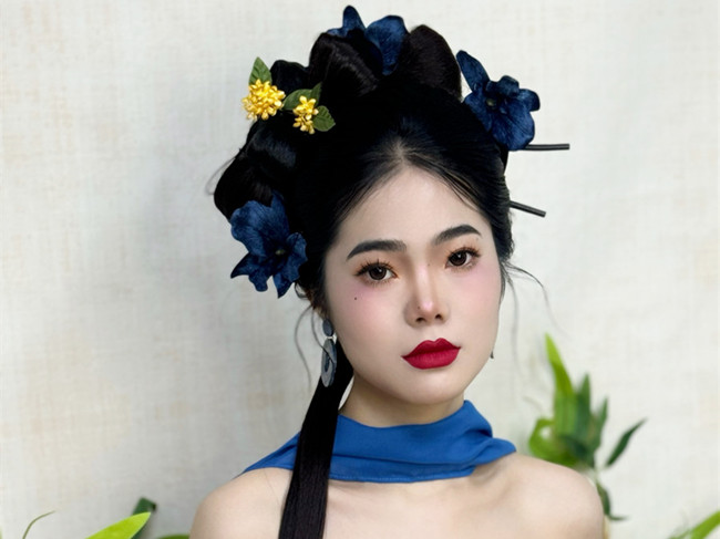 國風(fēng)新中式造型，廣西美妝寫真學(xué)習(xí)