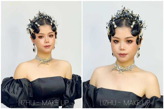 輕奢手推波紋造型， 廣西新娘妝造教學(xué)作品