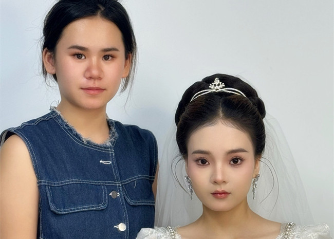 新娘造型，廣西影樓化妝培訓學員作品